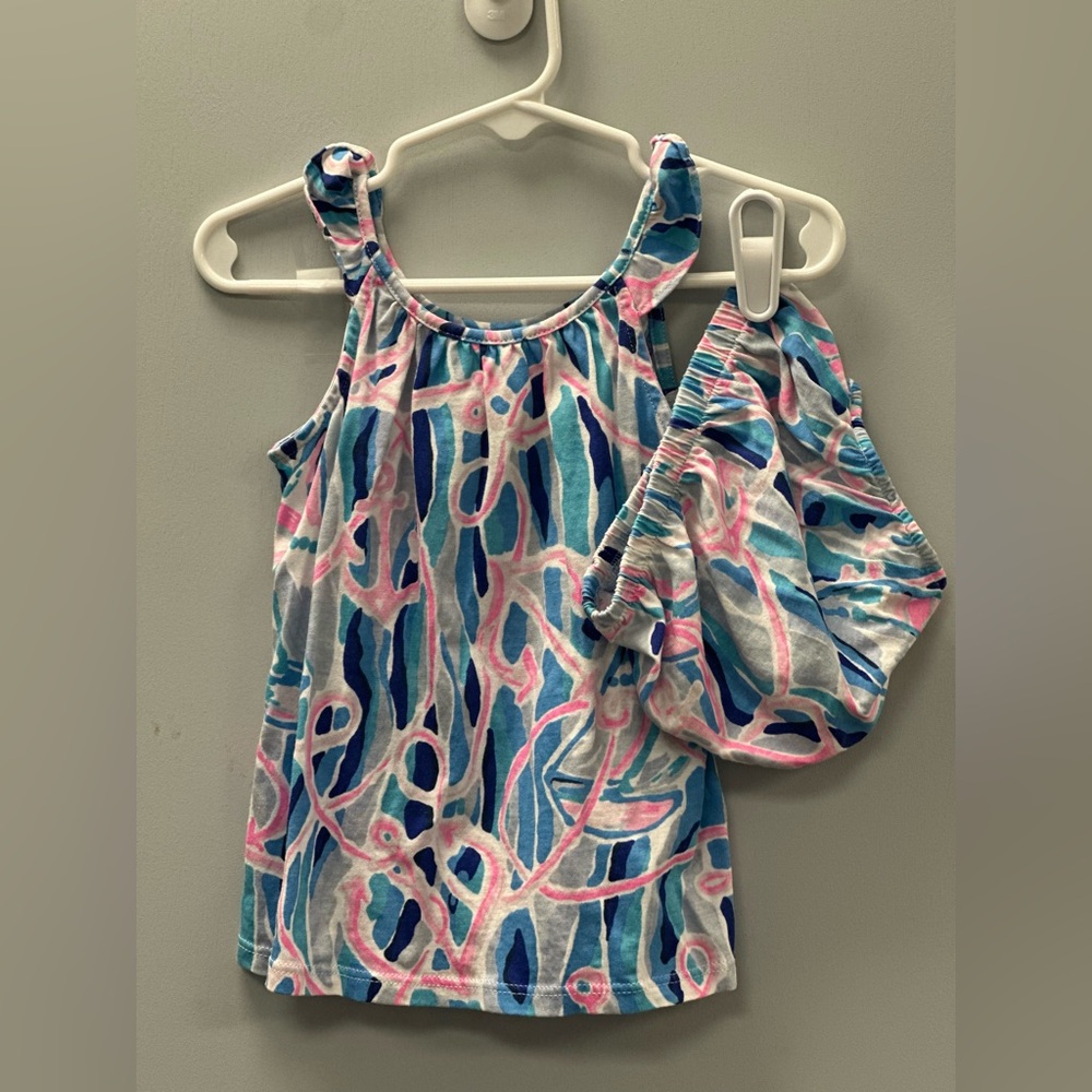 Lilly Pulitzer Baby Shireen shift with bloomers - Print is Real Nauti
